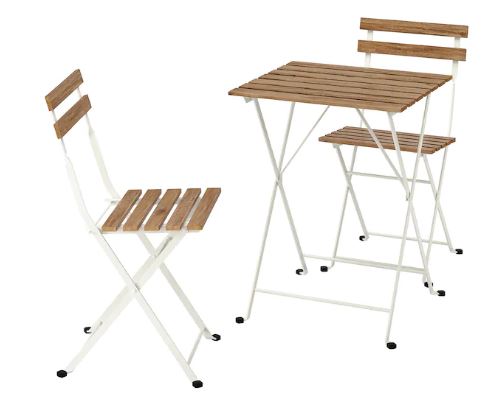 OUTDOOR TABLE-CHAIR SET WHITE FRAME – Focus Ikea