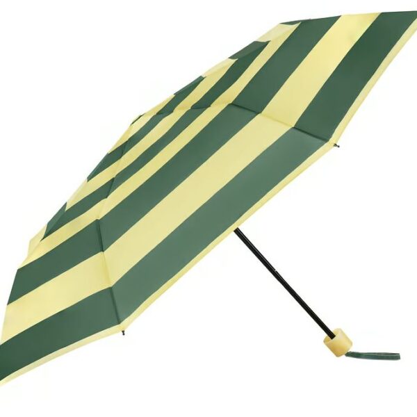 Umbrella, foldable green stripe