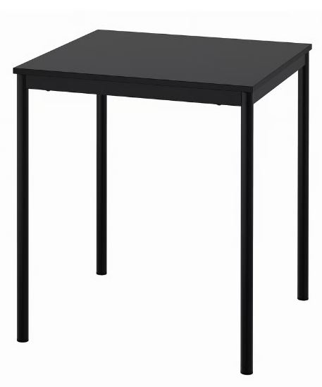 Dining Table black 67x67 cm
