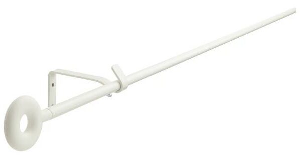 Curtain rod set white