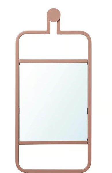 GRANVAG Mirror wall hanging pink