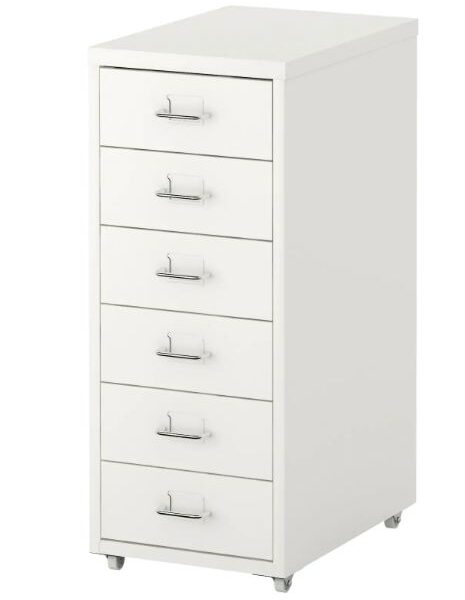 Drawer unit on castors White