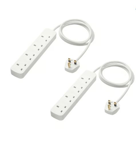 Koppla 4-way socket earthed