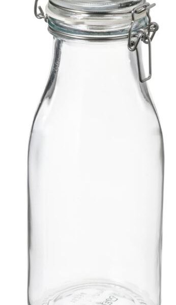 KORKEN Bottle shaped jar with lid